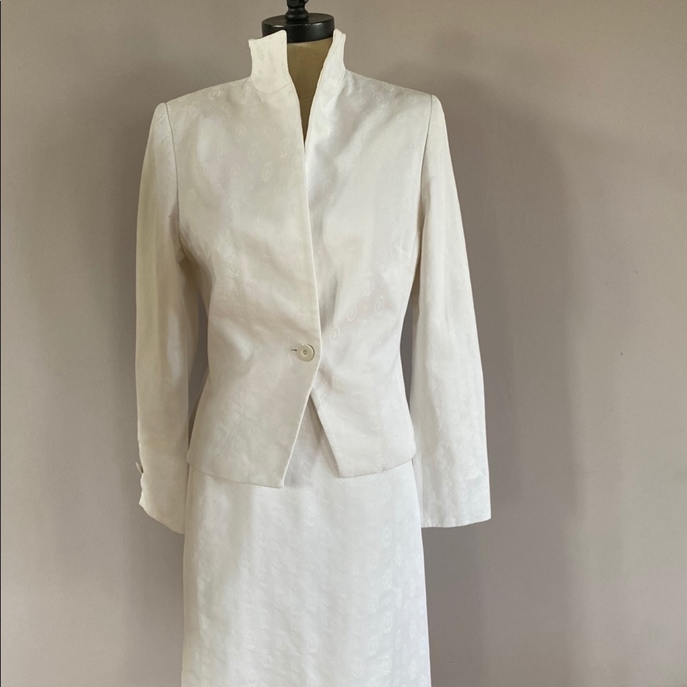 Vintage Caramelo cotton skirt and jacket suit